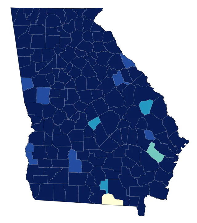 House Sparrow county map