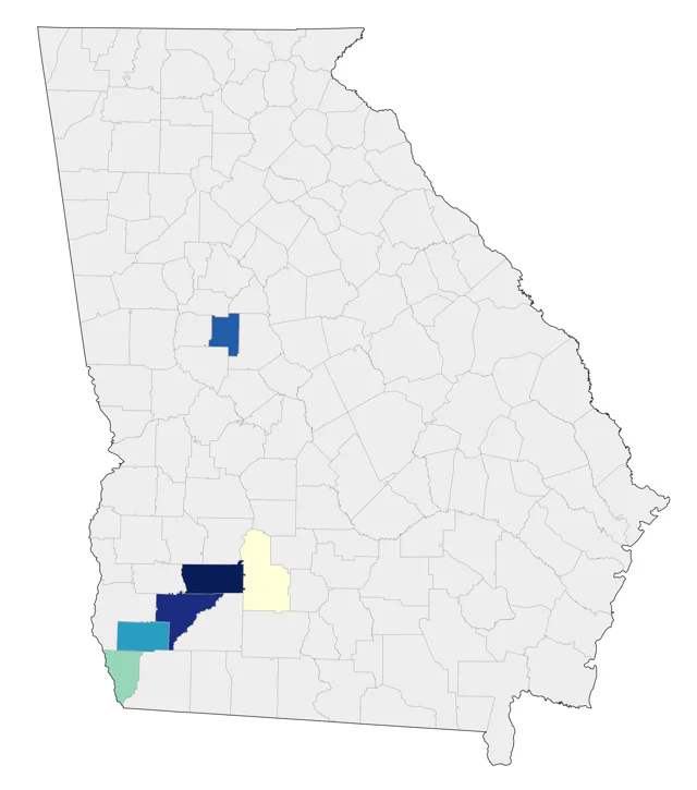 Inca Dove county map