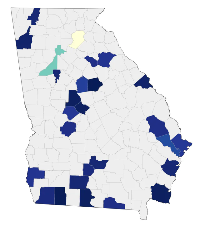 Indian Peafowl county map
