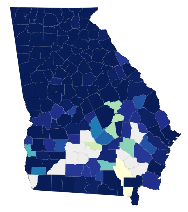 Kentucky Warbler county map