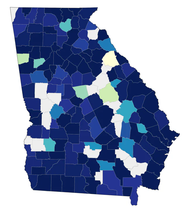 Lesser Yellowlegs county map
