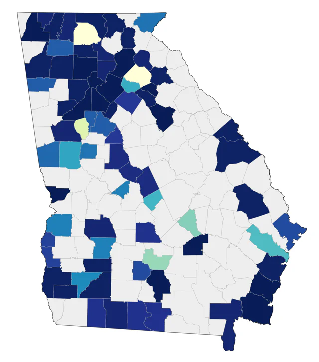 Lincoln's Sparrow county map