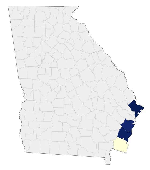 Masked Booby county map