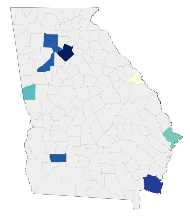 Monk Parakeet county map