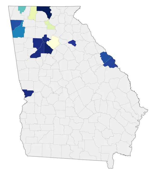 Mourning Warbler county map