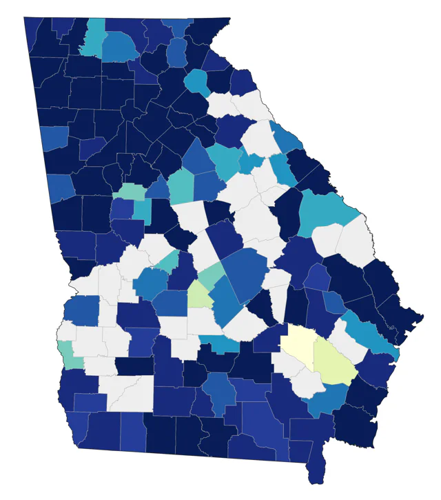 Muscovy Duck county map