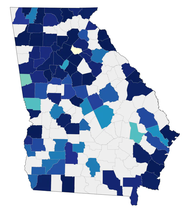 Northern Pintail county map