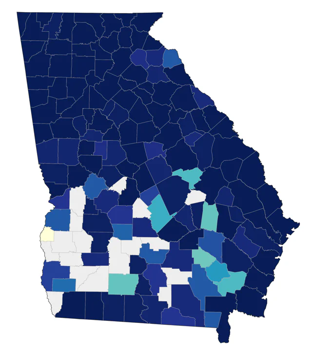 Ovenbird county map