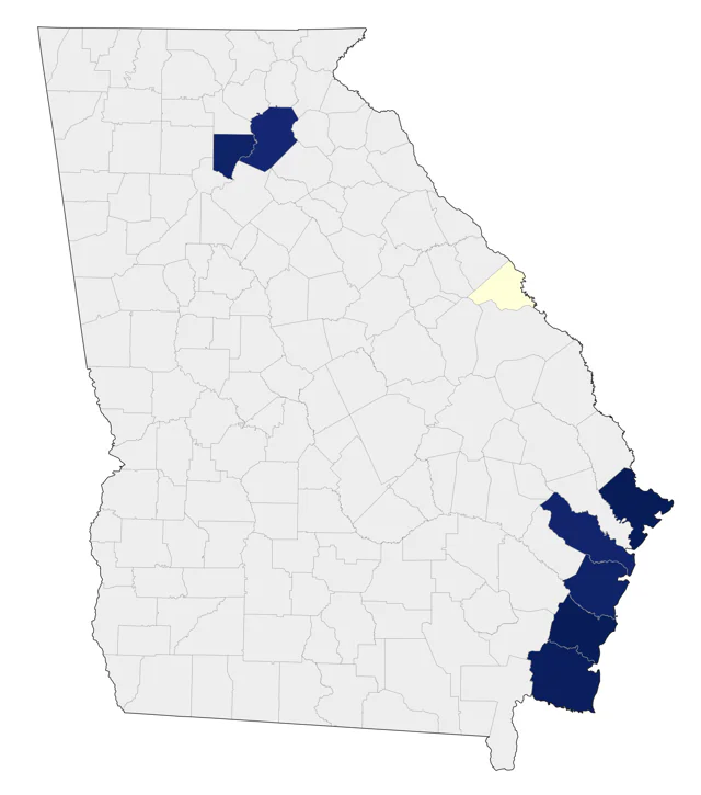 Parasitic Jaeger county map
