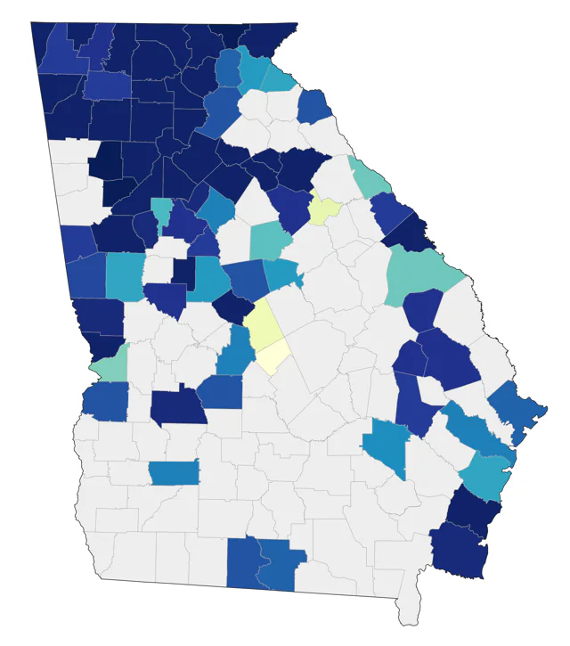 Philadelphia Vireo county map