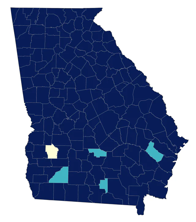 Pileated Woodpecker county map