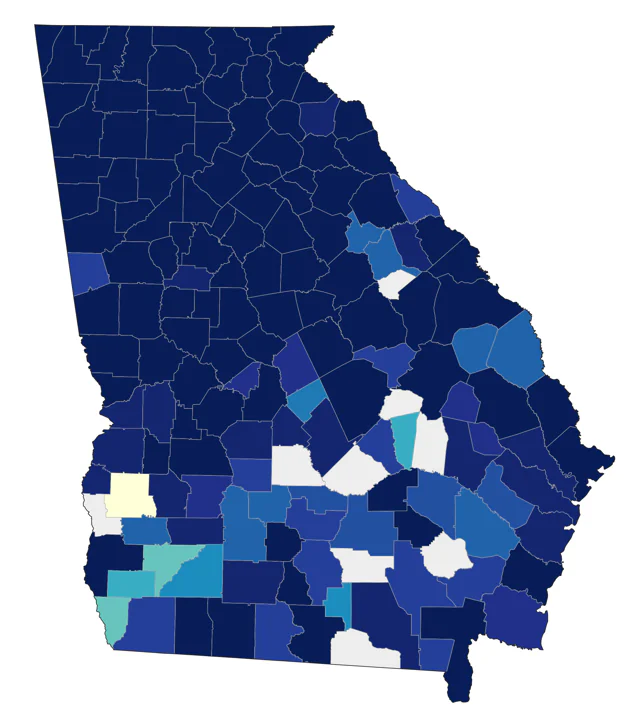 Purple Finch county map