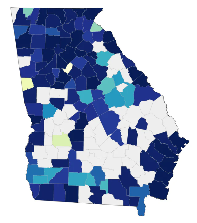 Red-breasted Merganser county map