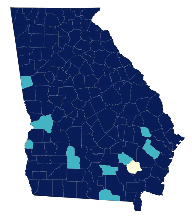 Red-tailed Hawk county map