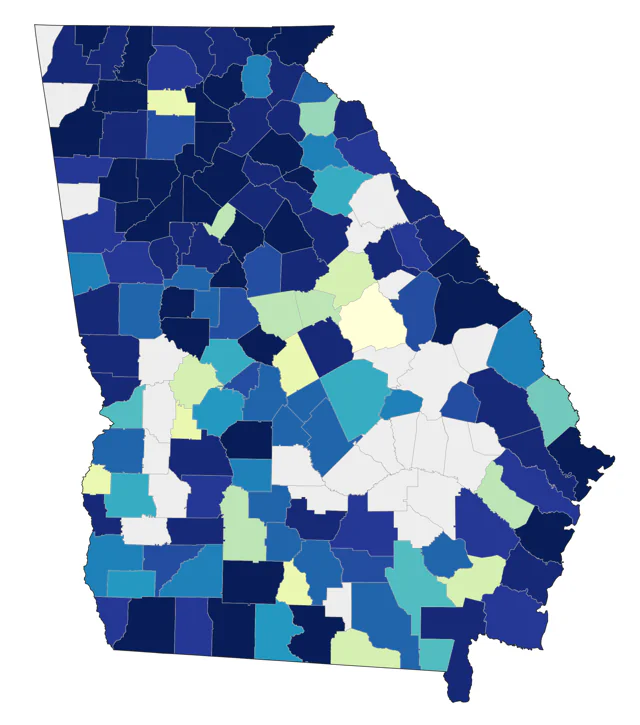 Redhead county map