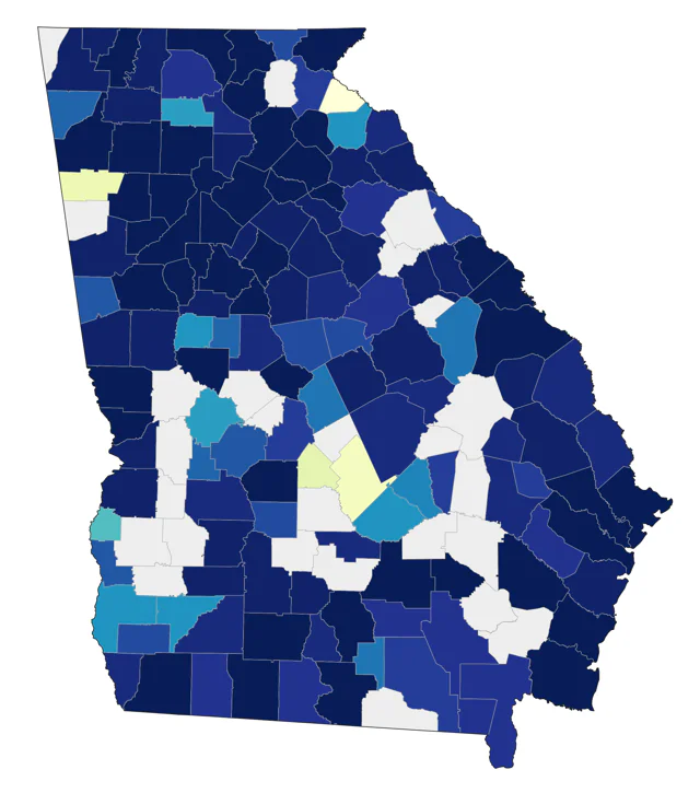 Ruddy Duck county map