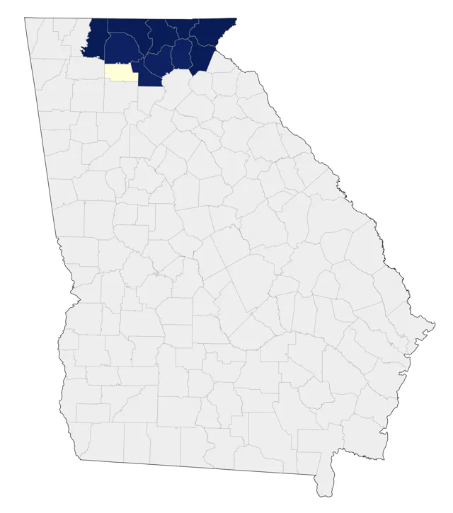 Ruffed Grouse county map