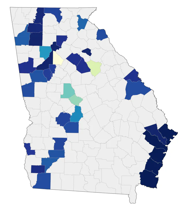 Sanderling county map