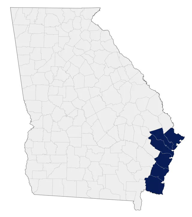 Seaside Sparrow county map
