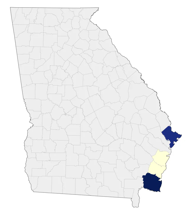 Shiny Cowbird county map