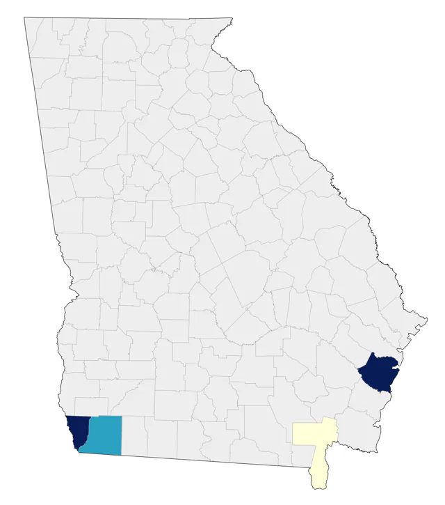 Snail Kite county map