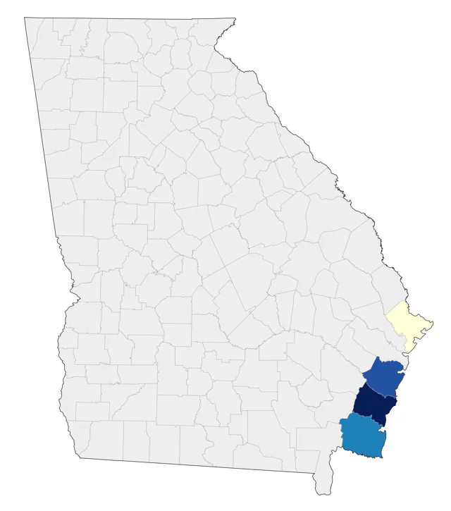 Snowy Plover county map