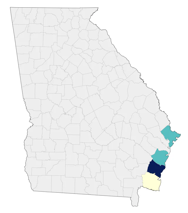 Sooty Shearwater county map
