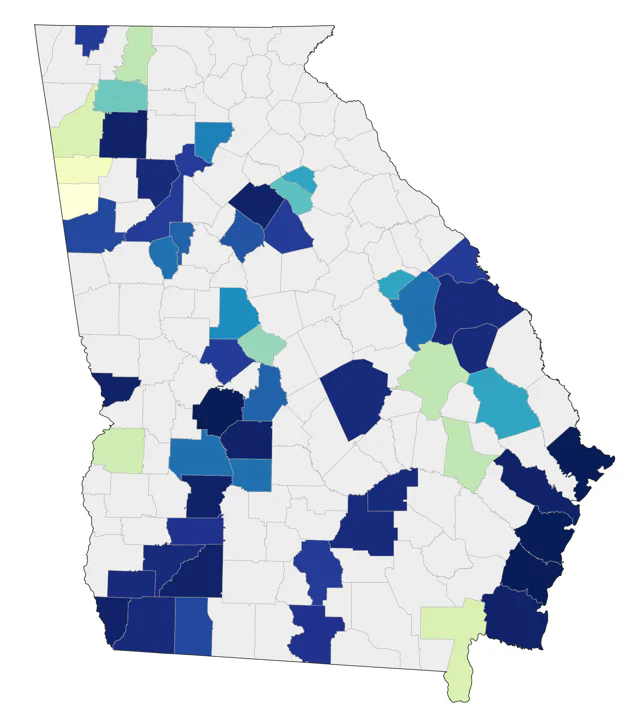 Stilt Sandpiper county map
