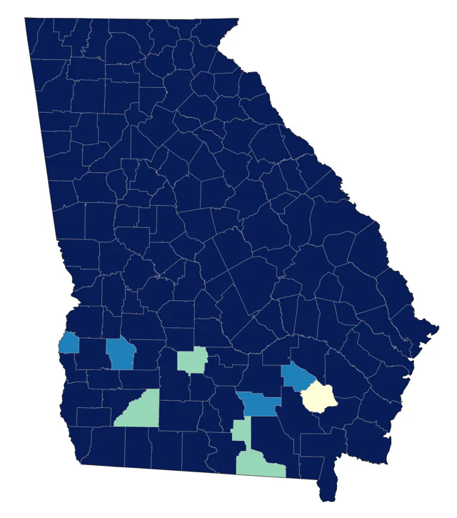 Summer Tanager county map
