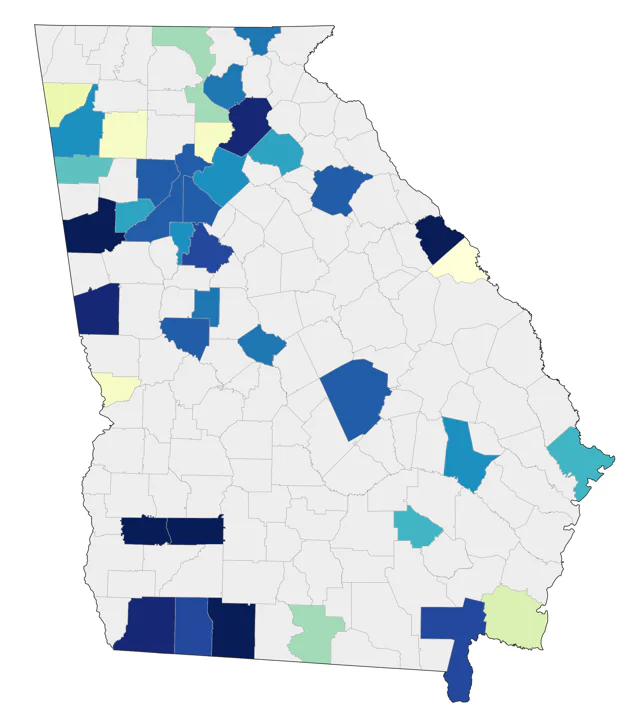 Swan Goose county map