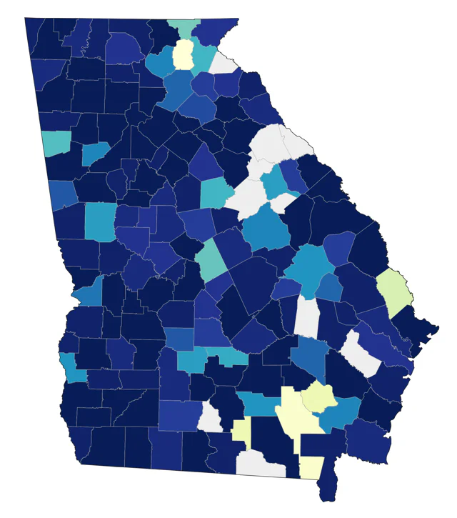 Vesper Sparrow county map