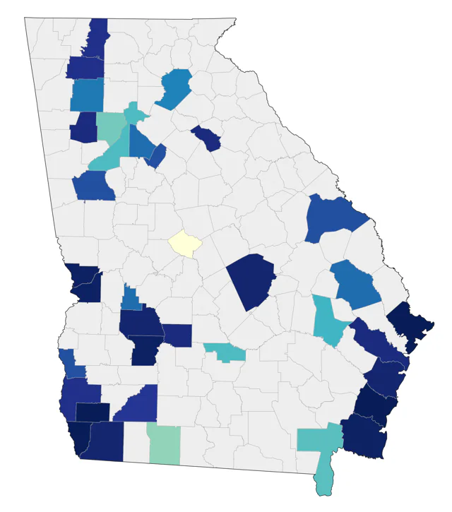 Western Kingbird county map