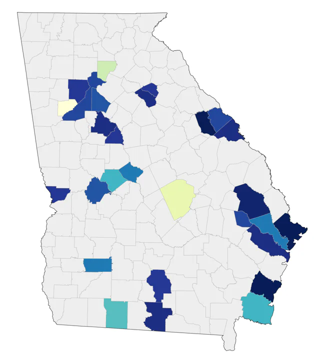 Western Tanager county map
