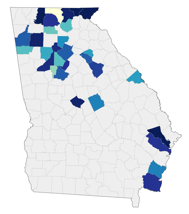 Willow Flycatcher county map