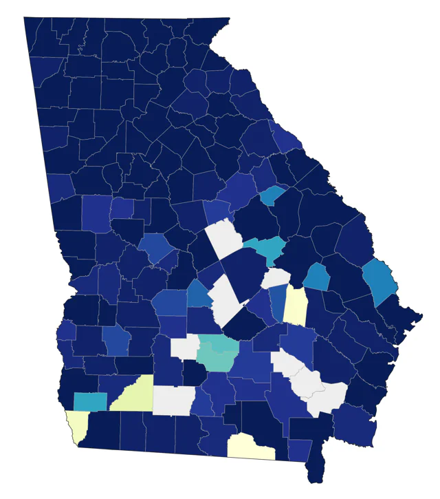 Winter Wren county map
