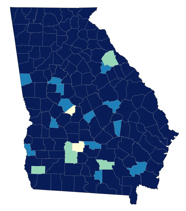 Wood Duck county map