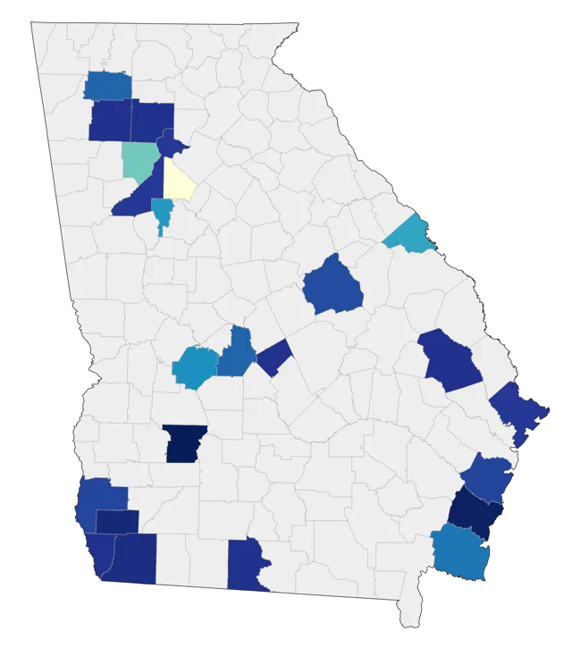 Yellow-headed Blackbird county map