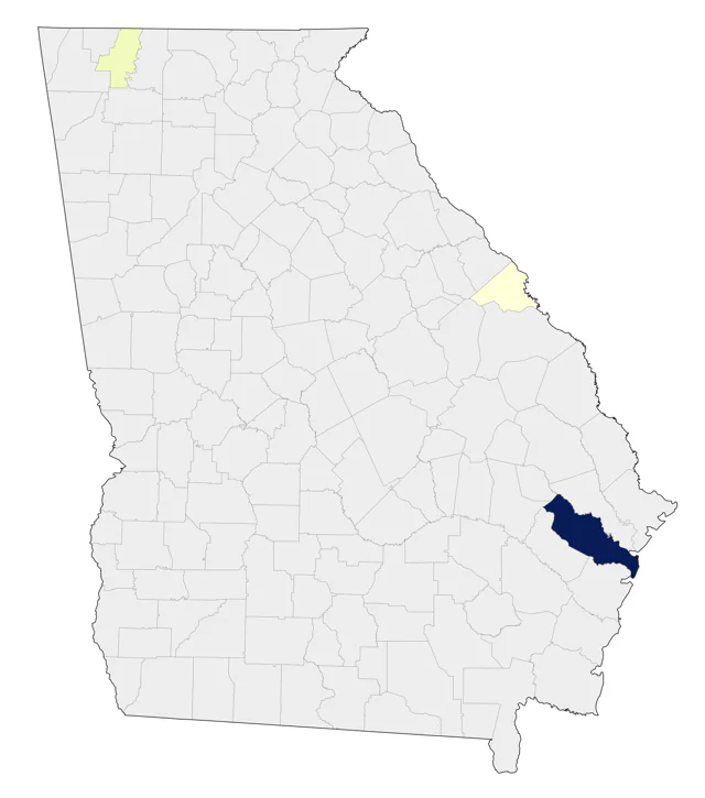 Yellow Rail county map