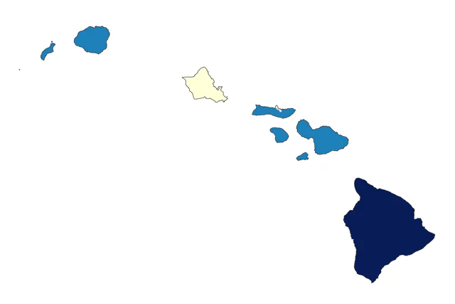 Black-winged Petrel county map