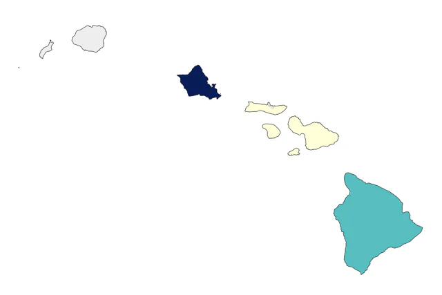 Caspian Tern county map
