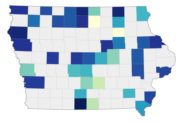 American Goshawk county map