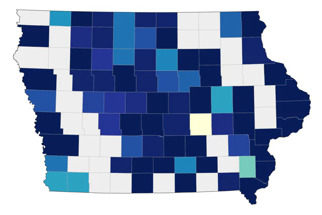 American Herring Gull county map