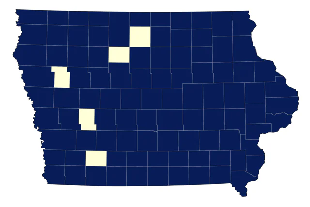 American Kestrel county map