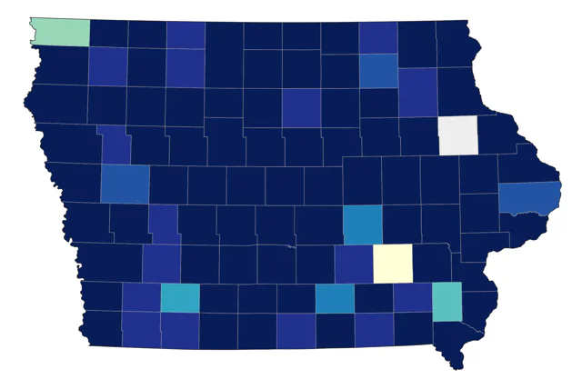 American Wigeon county map