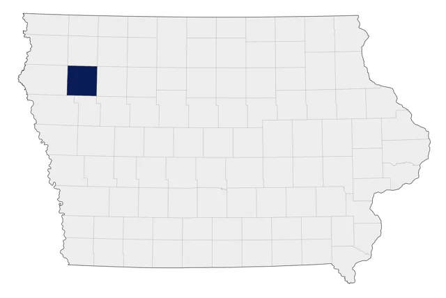 Baird's Sparrow county map