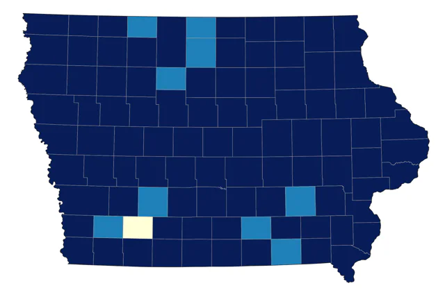 Belted Kingfisher county map