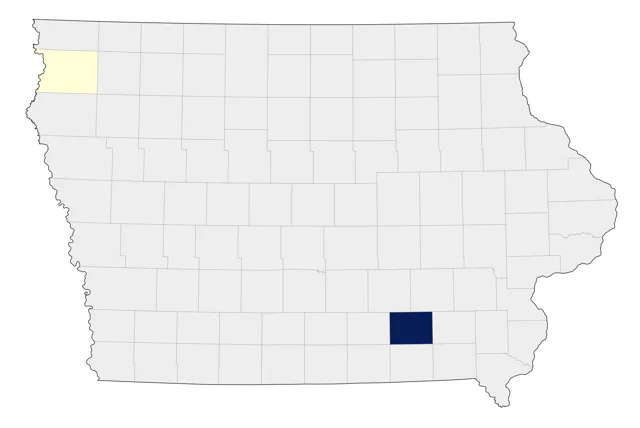Black-backed Woodpecker county map