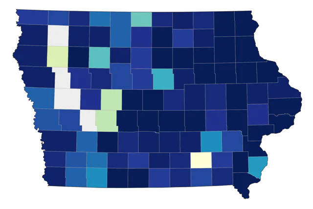 Black-billed Cuckoo county map