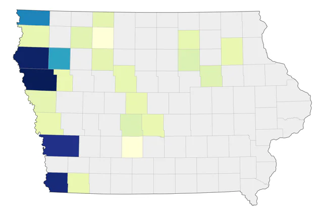 Black-billed Magpie county map