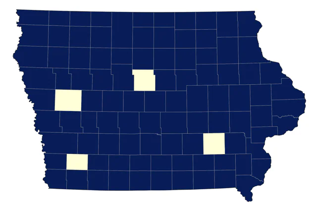 Black-capped Chickadee county map